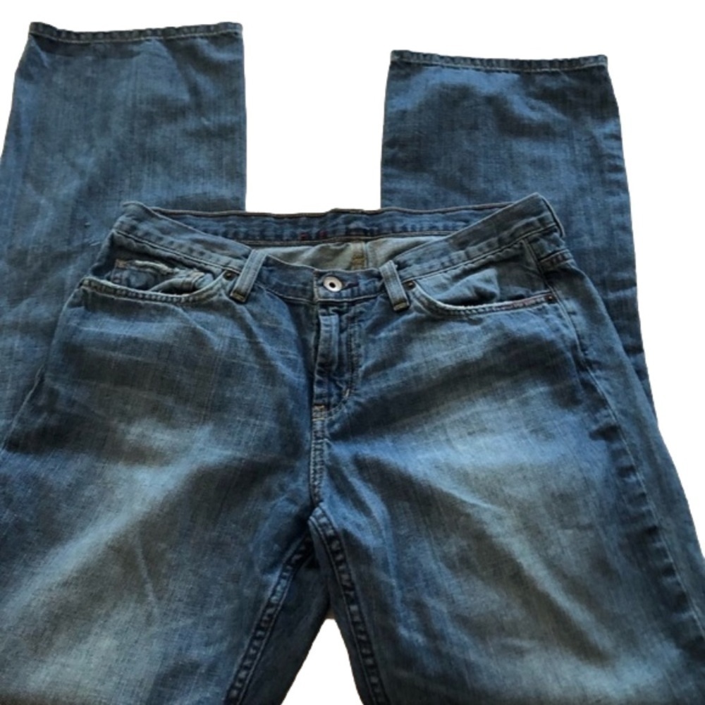 X2 Jeans 33 waist Distressed Blue Jeans Vintage Timeless Chic Streetwear Boho - Picture 2 of 9